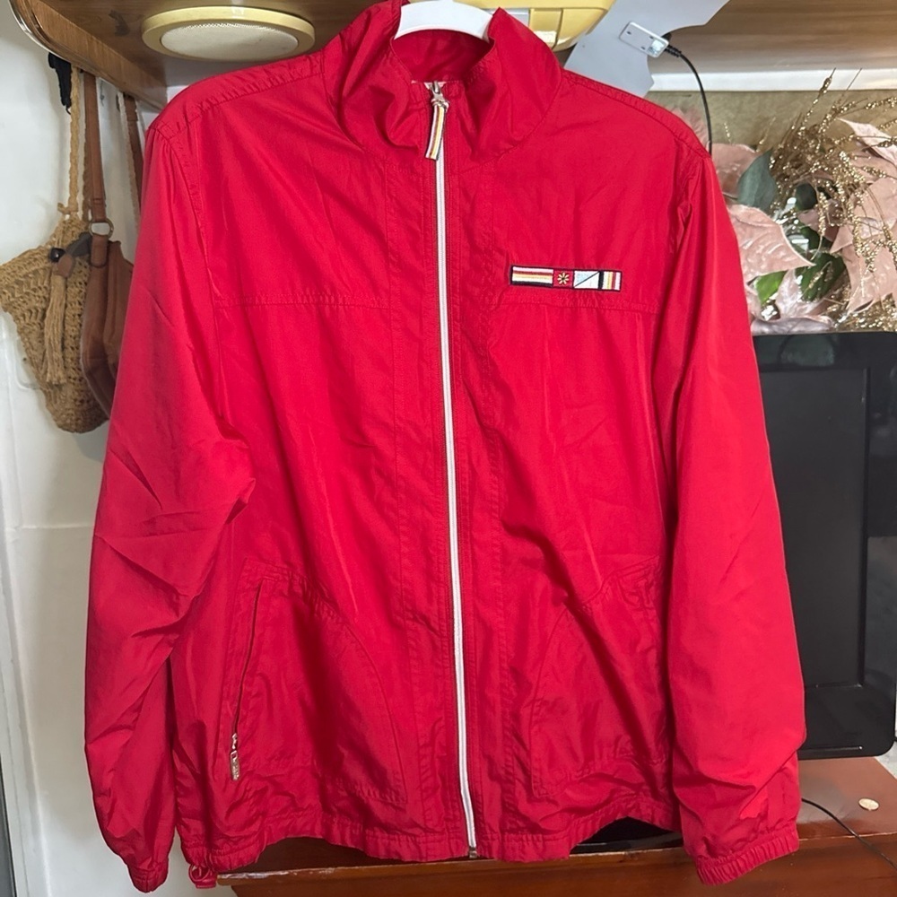 Vtg Catalina Red Windbreaker Women’s Jacket size 12/14 - Picture 3 of 10